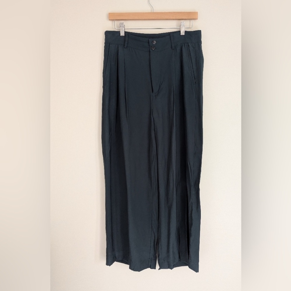 Madewell Olive Green Wide-Leg Pants - Picture 2 of 3